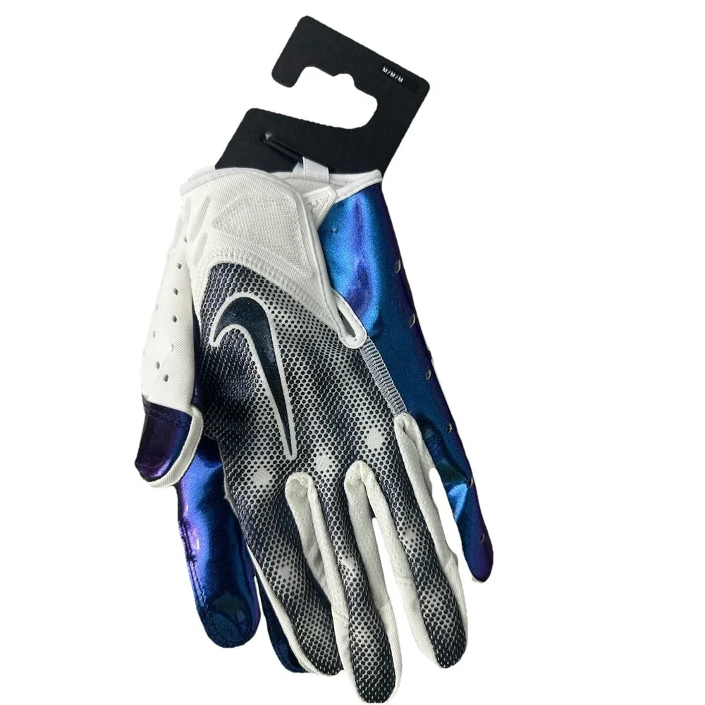 Nike Vapor Jet 7 Football‎ Receiver Gloves White Purple Iridescent Men's Medium